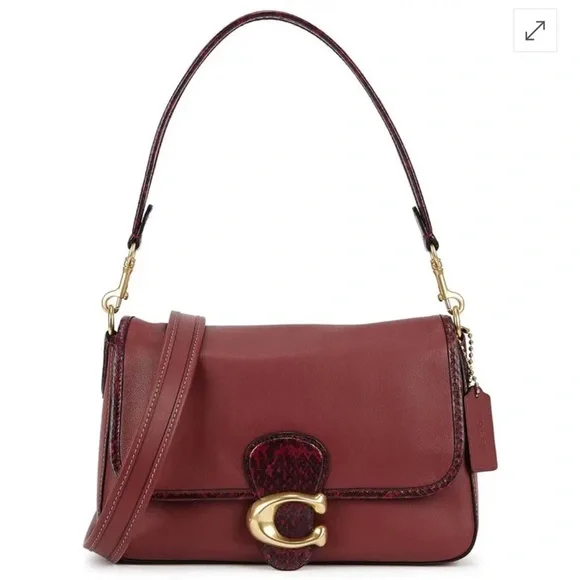 Coach | Bags | Coach Soft Tabby Burgundy Leather Shoulder